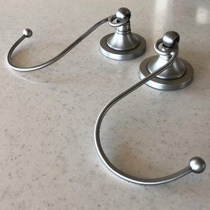 Pottery Barn Accents - Pottery Barn Curtain Holdbacks - Pewter, Set of 2 Pottery Barn Accents - Pottery Barn Curtain Holdbacks - Pewter, Set of 2